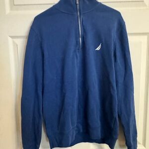 Nautica Men's Blue Zip-Up Sweater